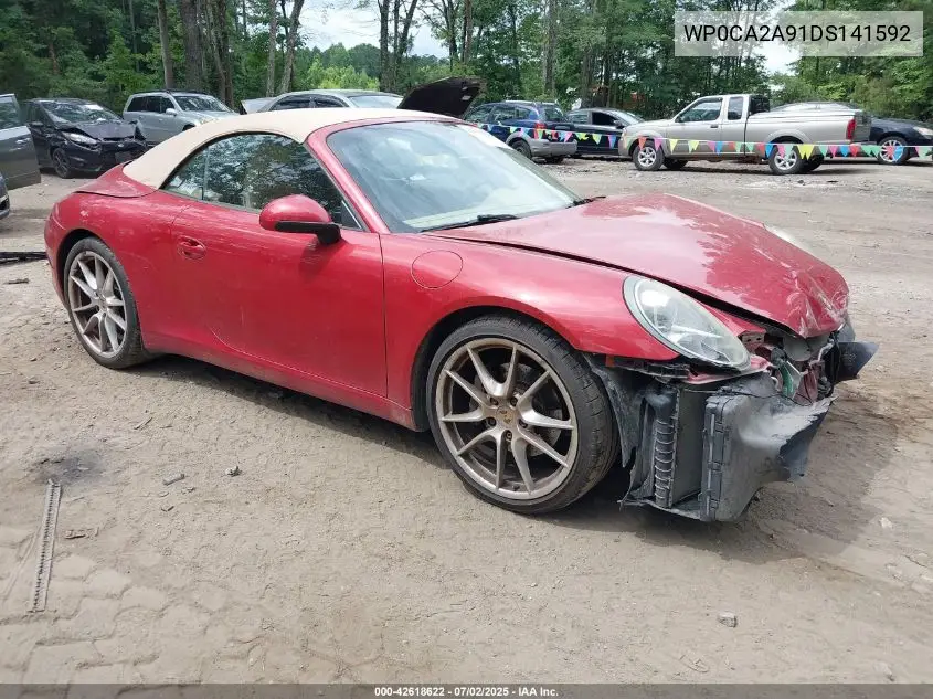 2013 Porsche 911 Carrera VIN: WP0CA2A91DS141592 Lot: 42618622