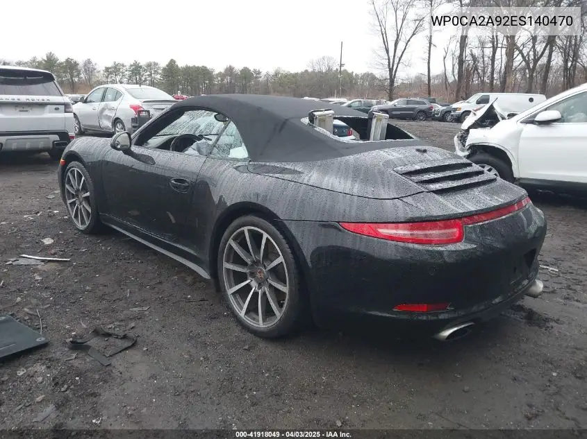 2014 Porsche 911 Carrera 4 VIN: WP0CA2A92ES140470 Lot: 41918049