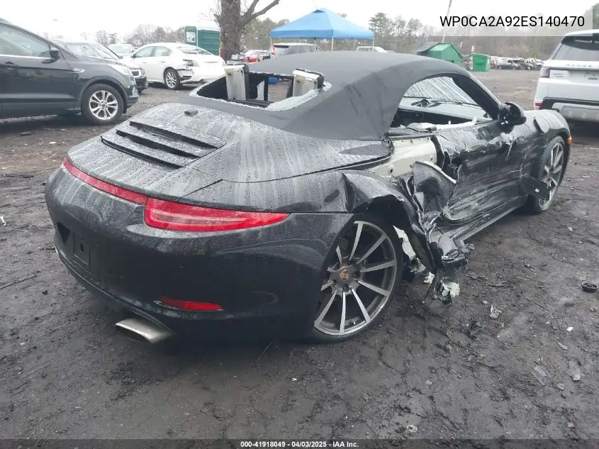 2014 Porsche 911 Carrera 4 VIN: WP0CA2A92ES140470 Lot: 41918049
