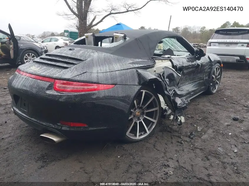 2014 Porsche 911 Carrera 4 VIN: WP0CA2A92ES140470 Lot: 41918049