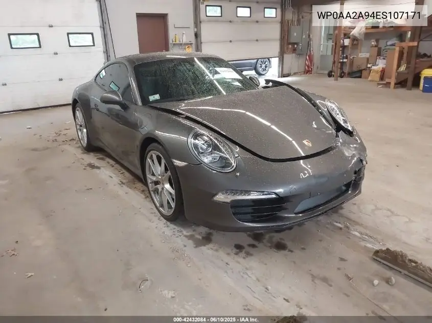 2014 Porsche 911 Carrera VIN: WP0AA2A94ES107171 Lot: 42432084