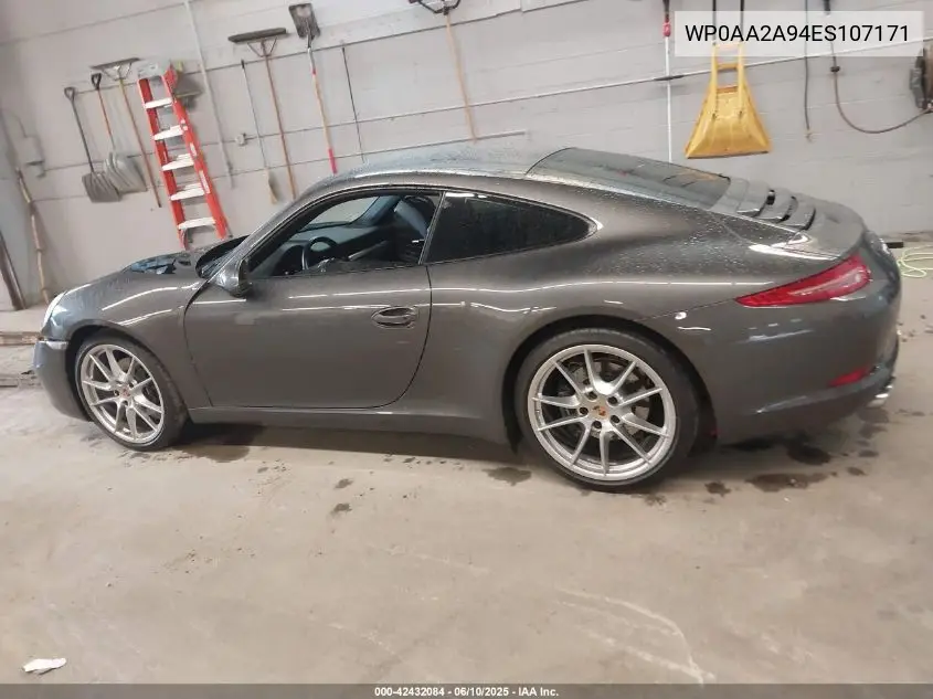 2014 Porsche 911 Carrera VIN: WP0AA2A94ES107171 Lot: 42432084