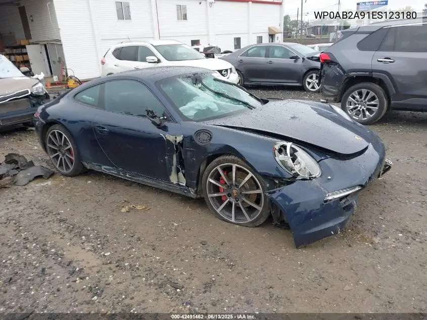2014 Porsche 911 Carrera S VIN: WP0AB2A91ES123180 Lot: 42491462