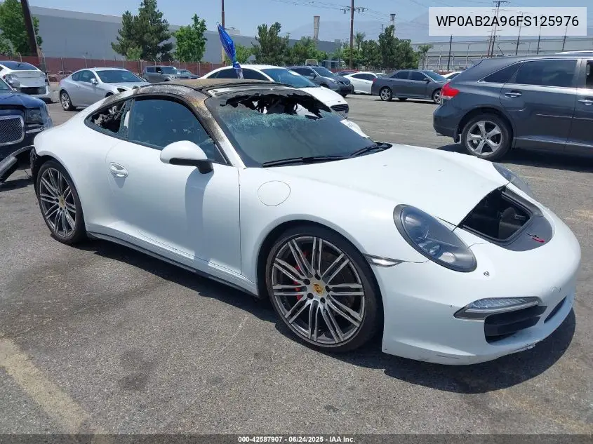 2015 Porsche 911 Carrera 4S VIN: WP0AB2A96FS125976 Lot: 42587907