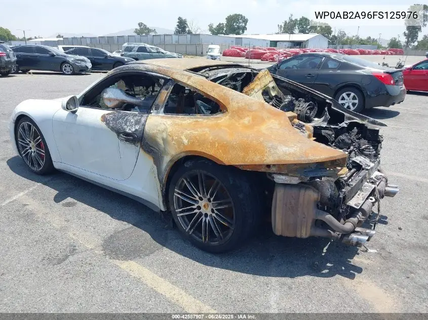 2015 Porsche 911 Carrera 4S VIN: WP0AB2A96FS125976 Lot: 42587907