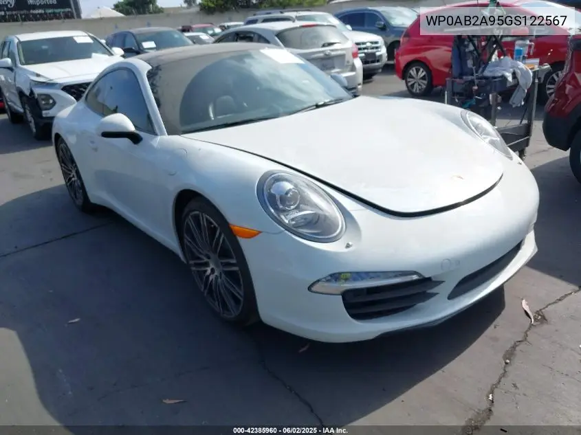 2016 Porsche 911 Carrera S VIN: WP0AB2A95GS122567 Lot: 42385960