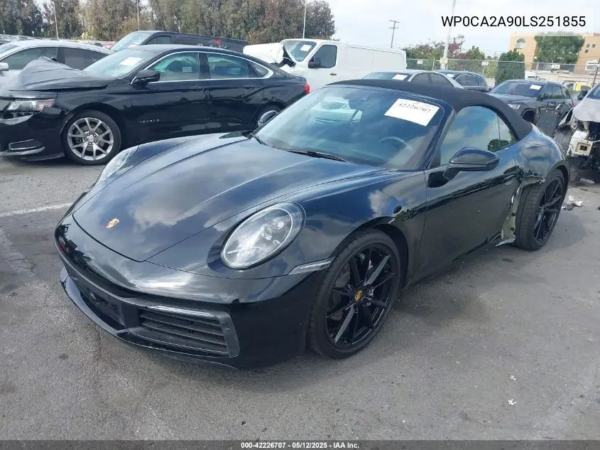2020 Porsche 911 Carrera/Carrera 4 VIN: WP0CA2A90LS251855 Lot: 42226707