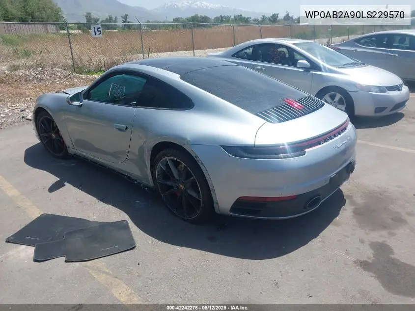 2020 Porsche 911 Carrera 4S/Carrera S VIN: WP0AB2A90LS229570 Lot: 42242278
