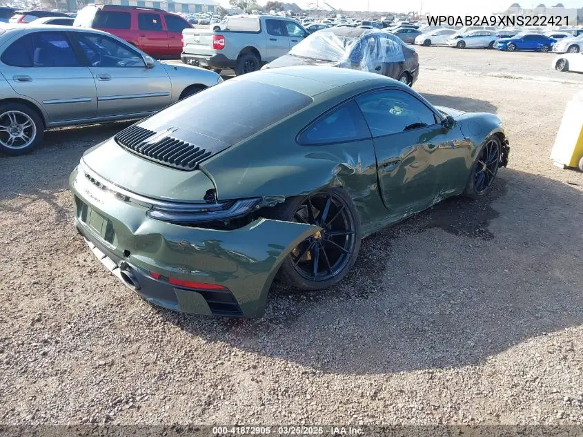 2022 Porsche 911 Carrera 4 Gts/Carrera 4S/Carrera Gts/Carrera S VIN: WP0AB2A9XNS222421 Lot: 41872905