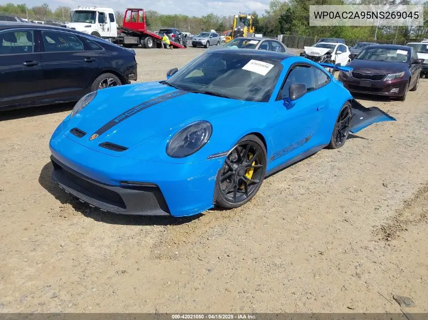 2022 Porsche 911 Gt3/Gt3 W/Touring Package VIN: WP0AC2A95NS269045 Lot: 42021050