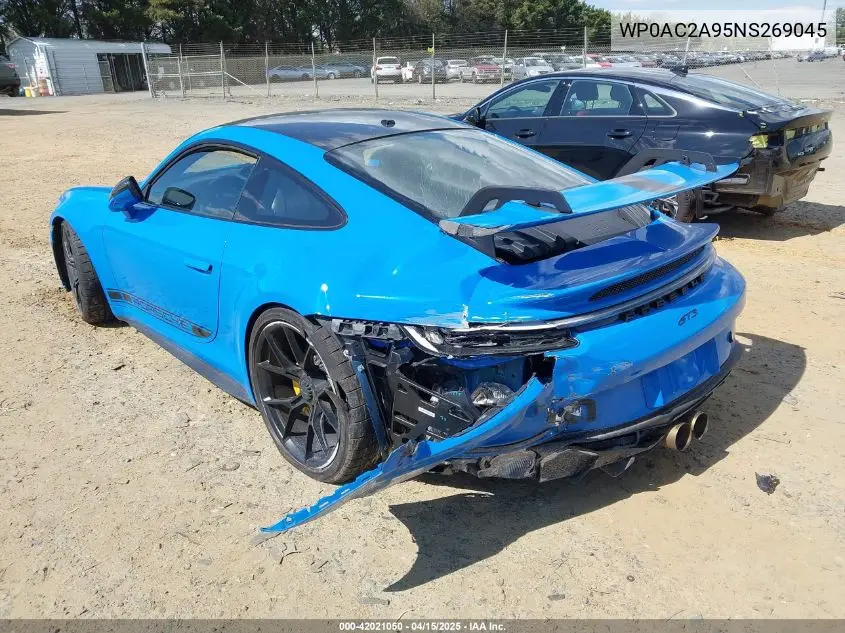 2022 Porsche 911 Gt3/Gt3 W/Touring Package VIN: WP0AC2A95NS269045 Lot: 42021050