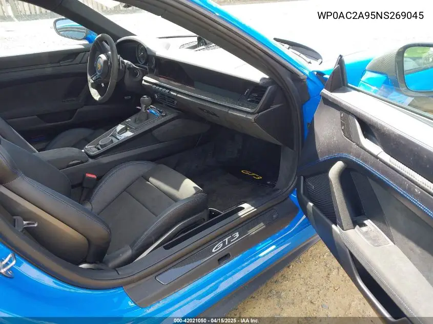 2022 Porsche 911 Gt3/Gt3 W/Touring Package VIN: WP0AC2A95NS269045 Lot: 42021050