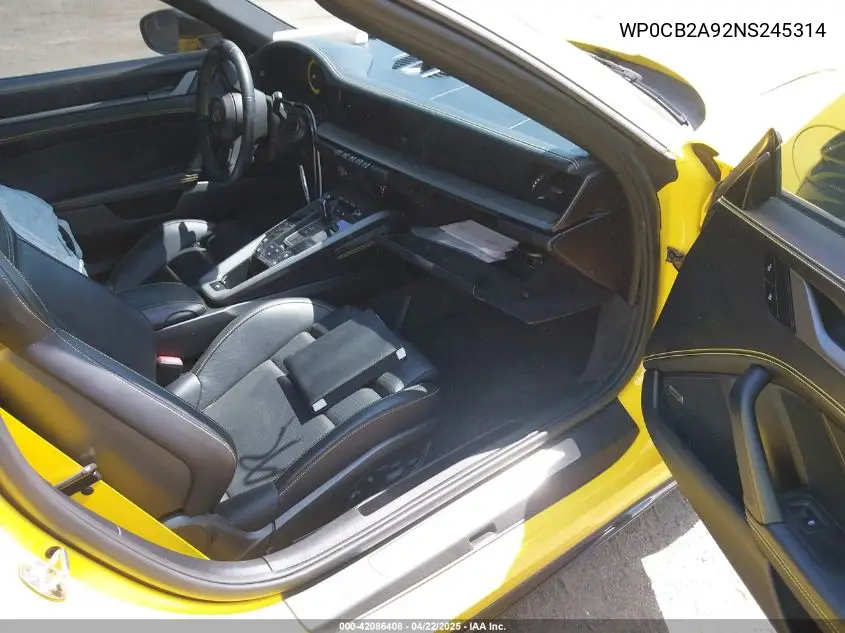 2022 Porsche 911 Carrera 4 Gts /Carrera 4S /Carrera Gts /Carrera S VIN: WP0CB2A92NS245314 Lot: 42086408