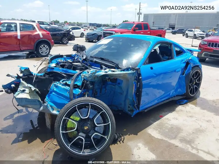 2022 Porsche 911 Turbo/Turbo S VIN: WP0AD2A92NS254256 Lot: 42101908