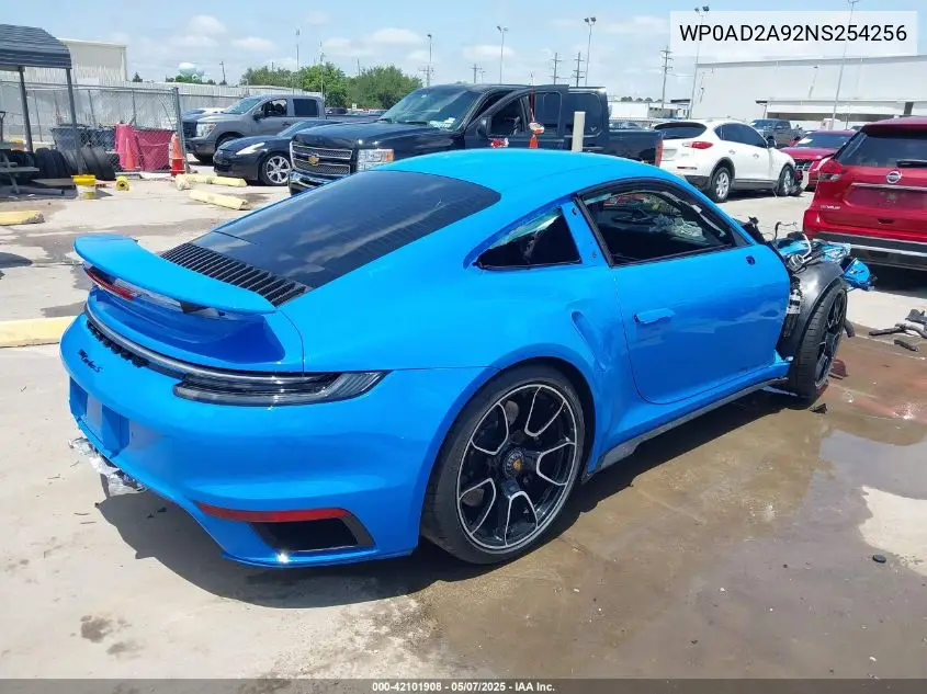 2022 Porsche 911 Turbo/Turbo S VIN: WP0AD2A92NS254256 Lot: 42101908