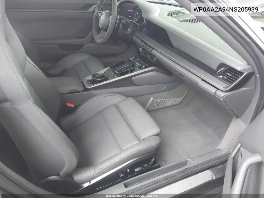 2022 Porsche 911 Carrera/Carrera 4 VIN: WP0AA2A94NS205939 Lot: 42204771