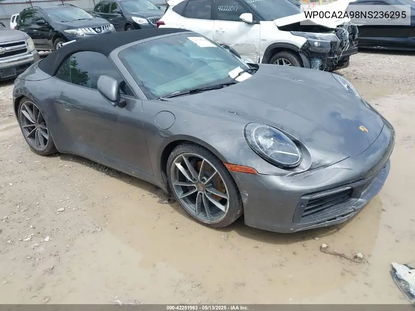 2022 Porsche 911 Carrera 4 /Carrera VIN: WP0CA2A98NS236295 Lot: 42251963