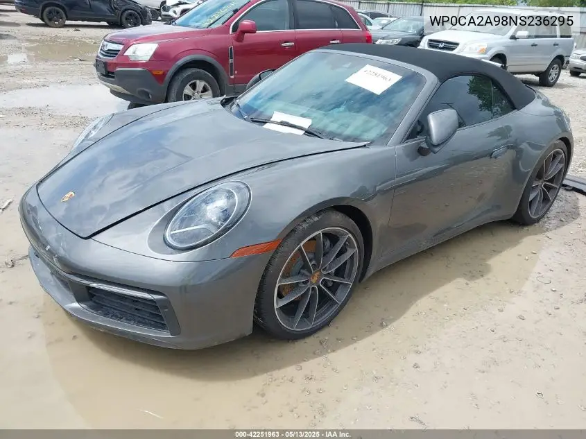 2022 Porsche 911 Carrera 4 /Carrera VIN: WP0CA2A98NS236295 Lot: 42251963