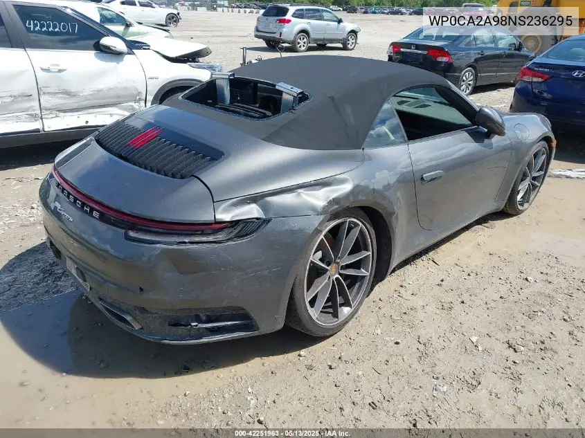 2022 Porsche 911 Carrera 4 /Carrera VIN: WP0CA2A98NS236295 Lot: 42251963