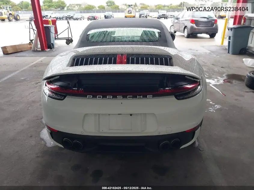 2024 Porsche 911 Carrera VIN: WP0CA2A90RS238404 Lot: 42182425