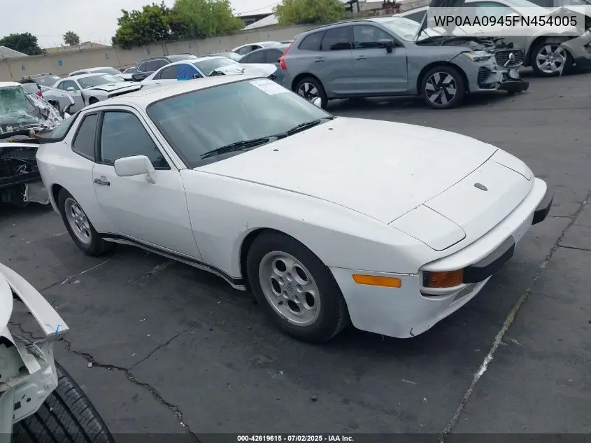 1985 Porsche 944 VIN: WP0AA0945FN454005 Lot: 42619615