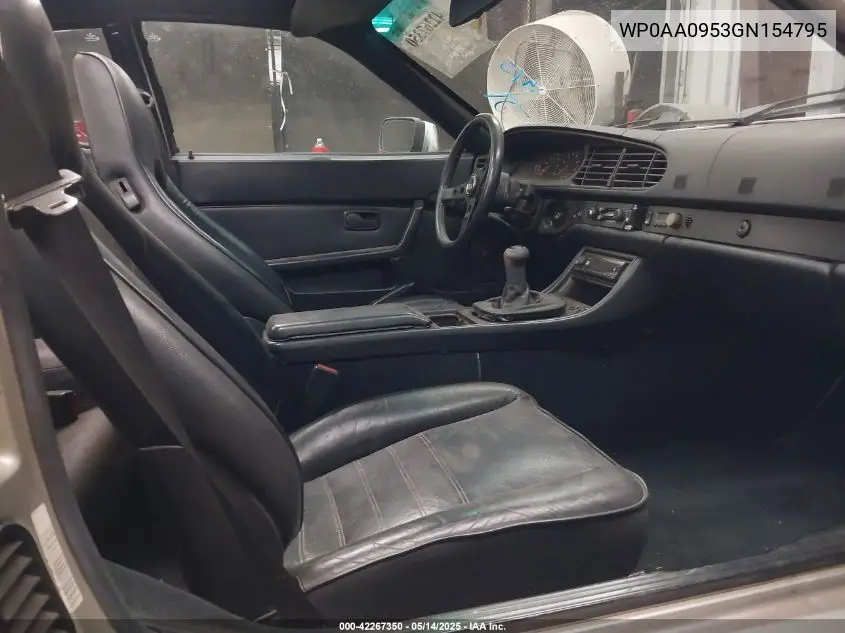 1986 Porsche 944 VIN: WP0AA0953GN154795 Lot: 42267350