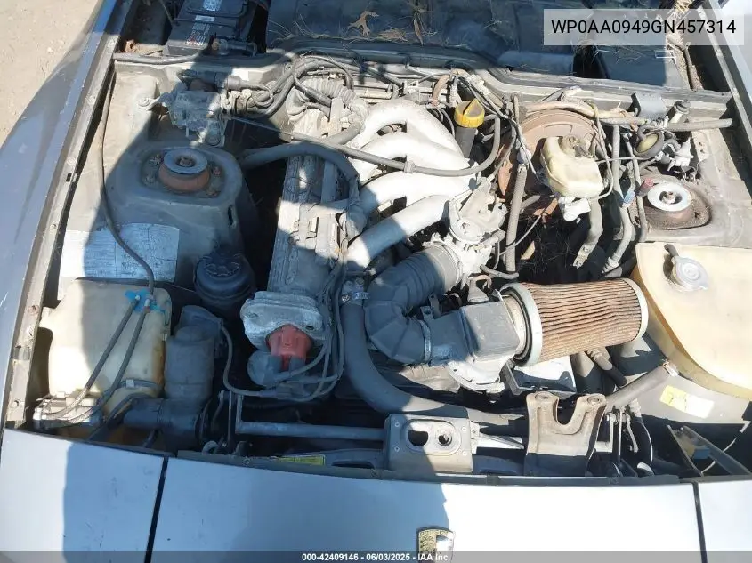 1986 Porsche 944 VIN: WP0AA0949GN457314 Lot: 42409146