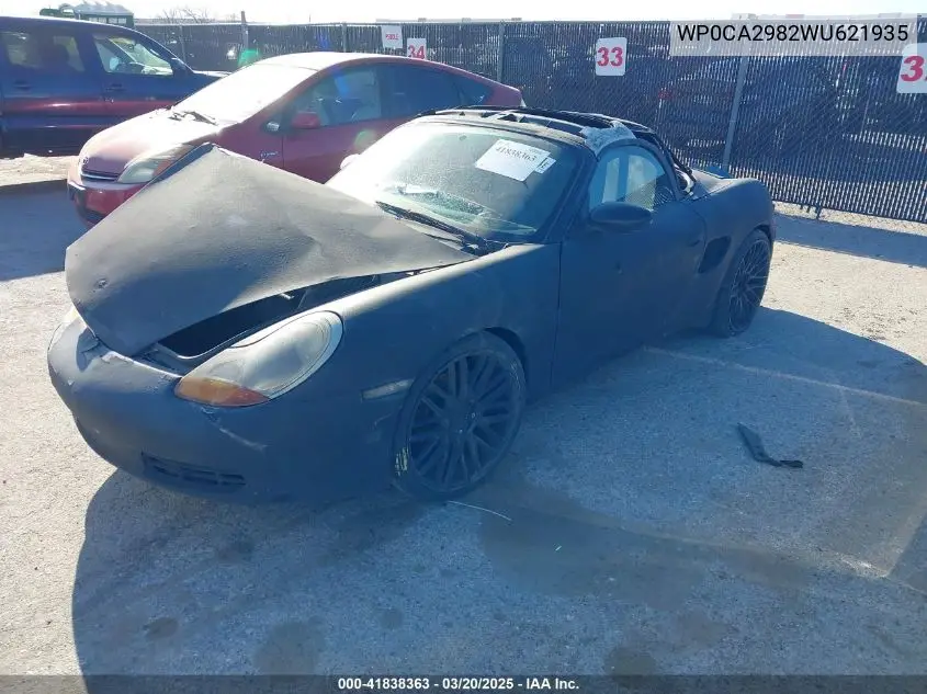 1998 Porsche Boxster VIN: WP0CA2982WU621935 Lot: 41838363