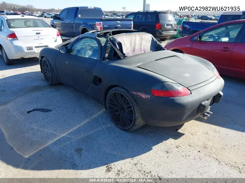1998 Porsche Boxster VIN: WP0CA2982WU621935 Lot: 41838363