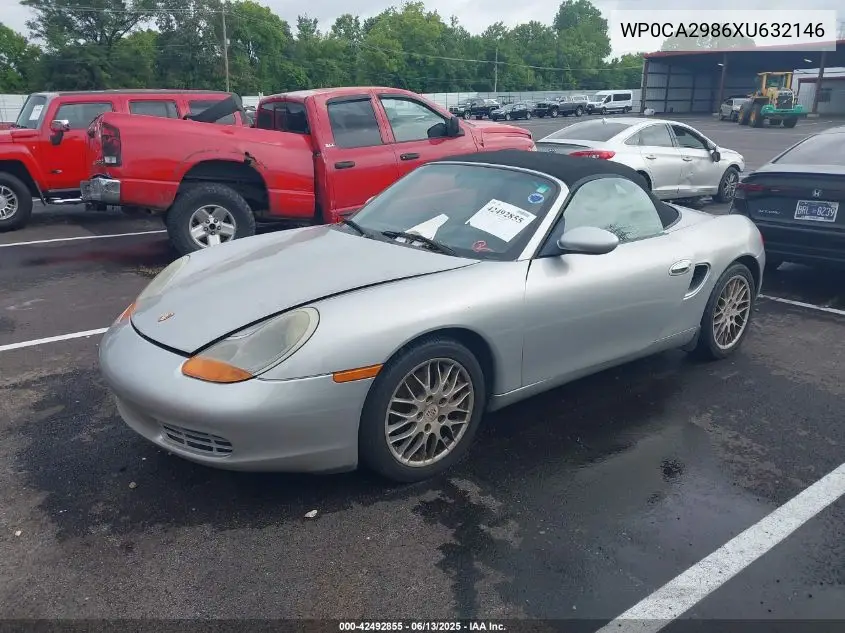 1999 Porsche Boxster VIN: WP0CA2986XU632146 Lot: 42492855