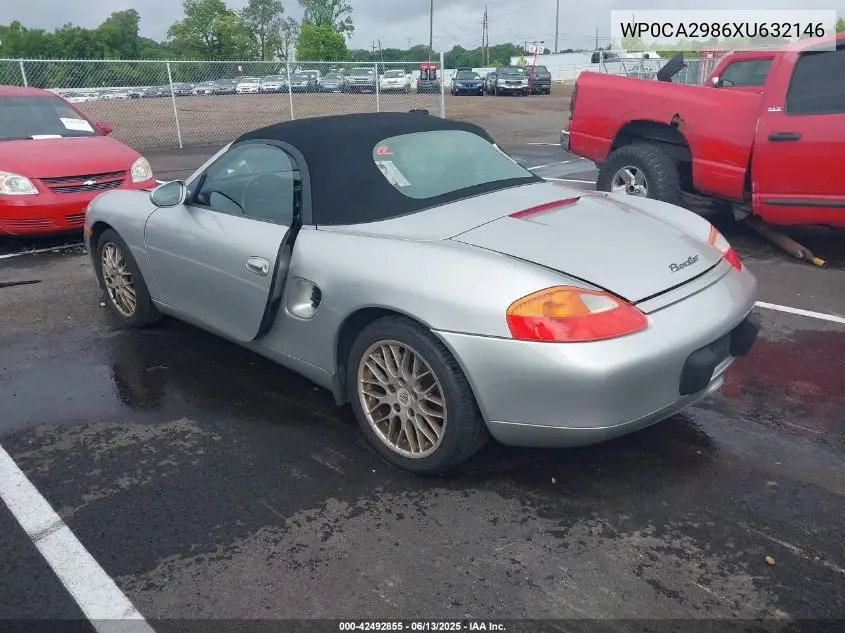 1999 Porsche Boxster VIN: WP0CA2986XU632146 Lot: 42492855