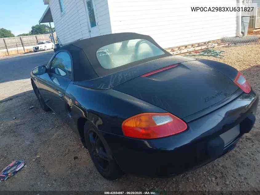 1999 Porsche Boxster VIN: WP0CA2983XU631827 Lot: 42554867