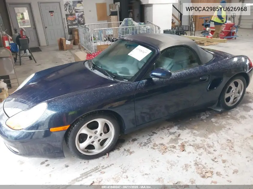 2000 Porsche Boxster VIN: WP0CA2985YU626968 Lot: 41948347