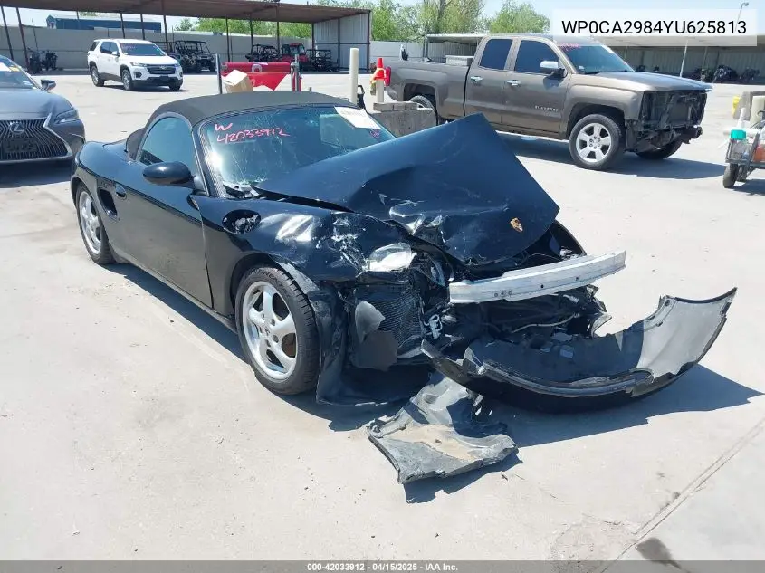2000 Porsche Boxster VIN: WP0CA2984YU625813 Lot: 42033912