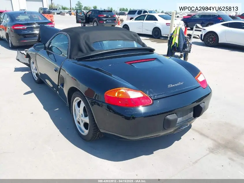 2000 Porsche Boxster VIN: WP0CA2984YU625813 Lot: 42033912