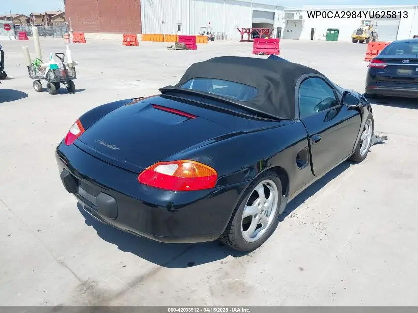 2000 Porsche Boxster VIN: WP0CA2984YU625813 Lot: 42033912