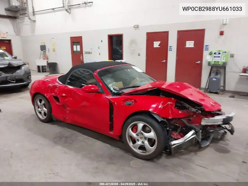 2000 Porsche Boxster S VIN: WP0CB2988YU661033 Lot: 42128356
