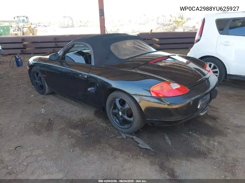 2000 Porsche Boxster Base (M5) VIN: WP0CA2988YU625927 Lot: 42562256