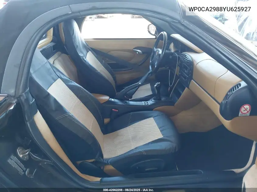 2000 Porsche Boxster Base (M5) VIN: WP0CA2988YU625927 Lot: 42562256