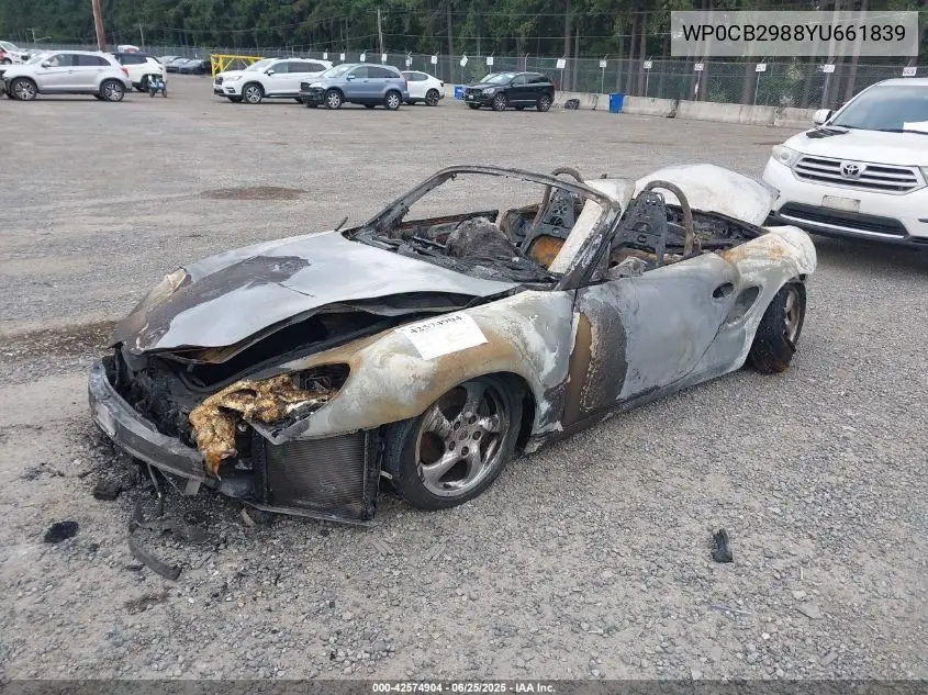 2000 Porsche Boxster S VIN: WP0CB2988YU661839 Lot: 42574904