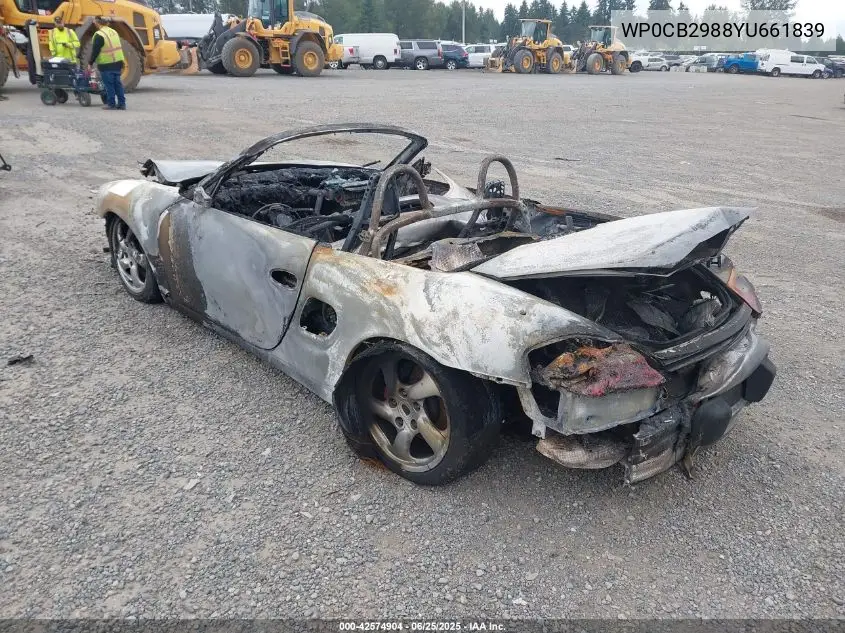 2000 Porsche Boxster S VIN: WP0CB2988YU661839 Lot: 42574904