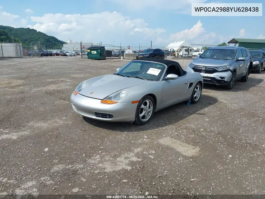 2000 Porsche Boxster Base (M5) VIN: WP0CA2988YU628438 Lot: 42601774