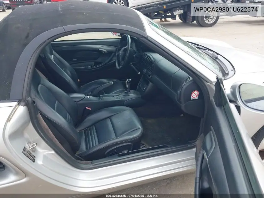 2001 Porsche Boxster VIN: WP0CA29801U622574 Lot: 42634425