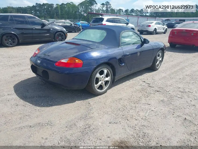 2002 Porsche Boxster VIN: WP0CA29812U622973 Lot: 42104707