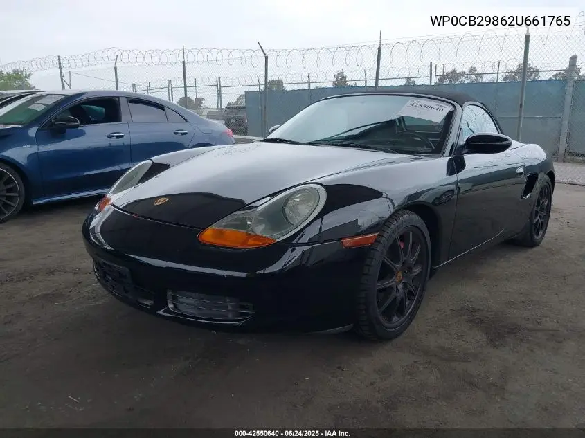 2002 Porsche Boxster S VIN: WP0CB29862U661765 Lot: 42550640