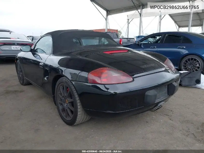 2002 Porsche Boxster S VIN: WP0CB29862U661765 Lot: 42550640