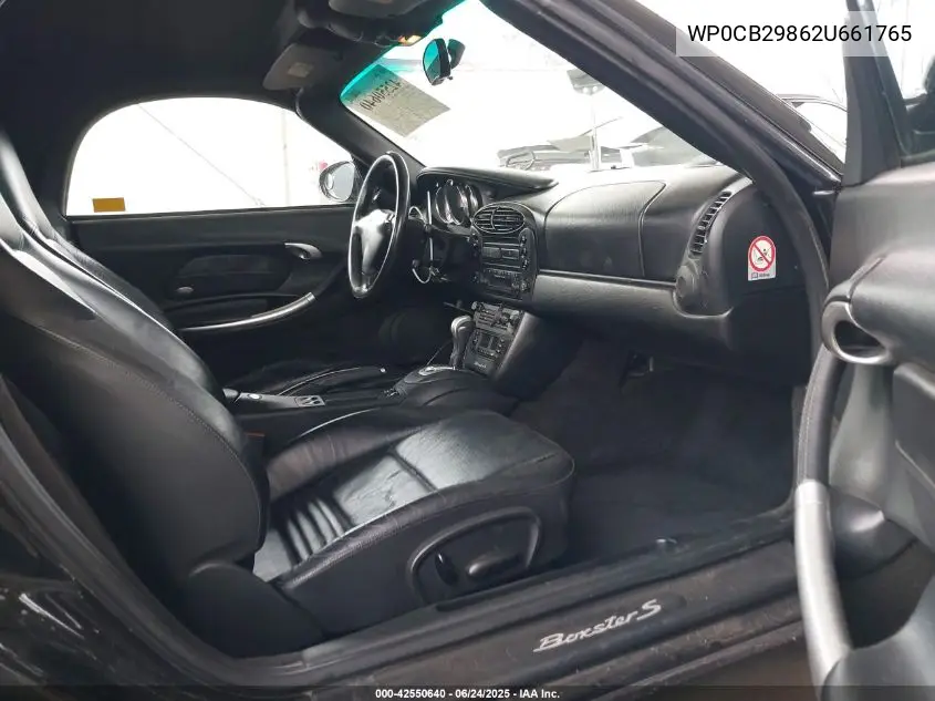 2002 Porsche Boxster S VIN: WP0CB29862U661765 Lot: 42550640