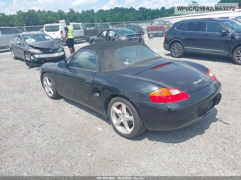 2002 Porsche Boxster S VIN: WP0CB29842U663272 Lot: 42604562