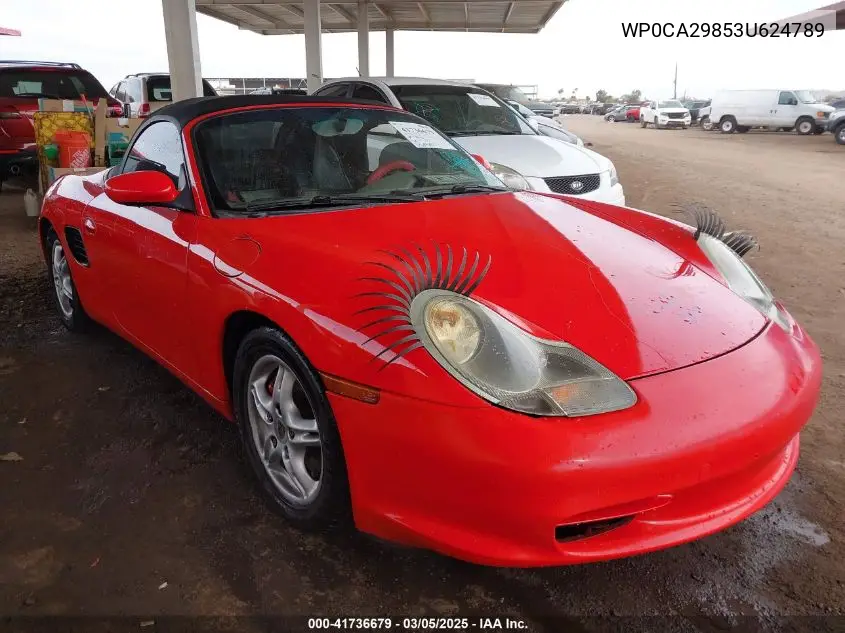 2003 Porsche Boxster VIN: WP0CA29853U624789 Lot: 41736679