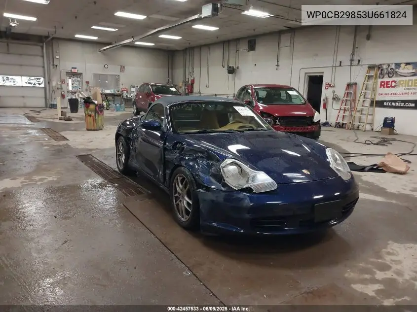 2003 Porsche Boxster S VIN: WP0CB29853U661824 Lot: 42457533